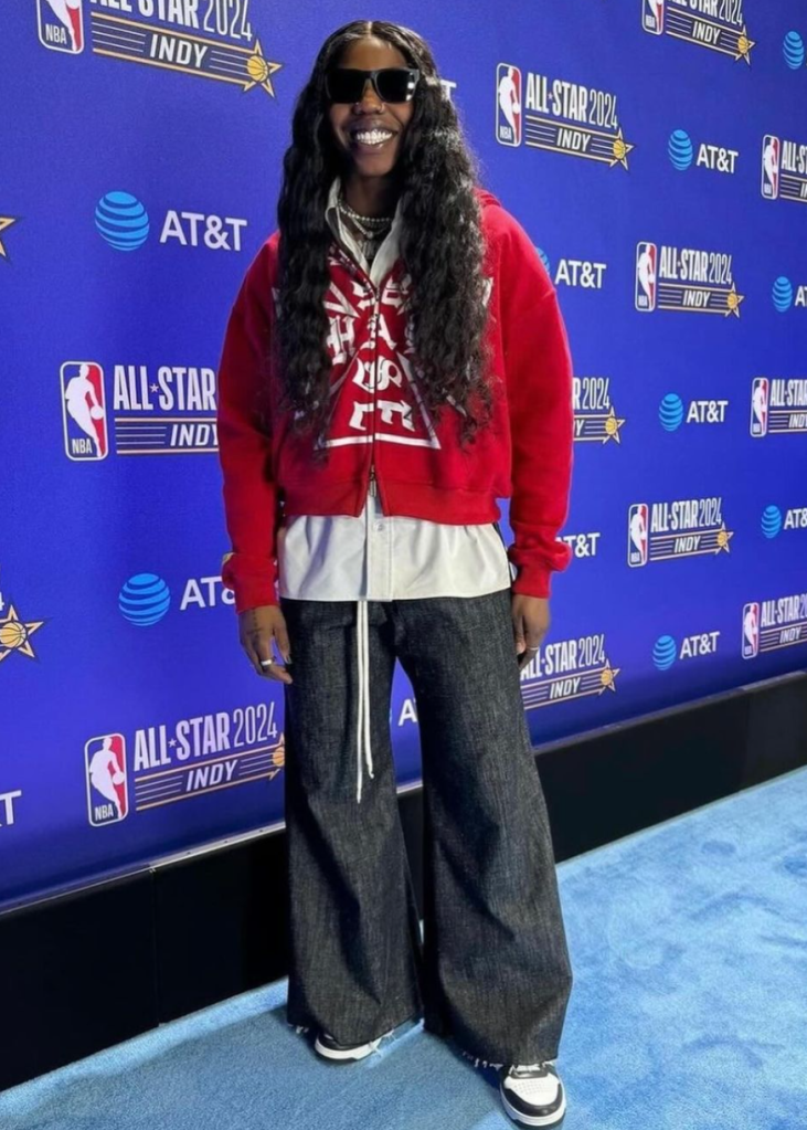 Arike Ogunbowale in Phase, William Bassee and Prada.